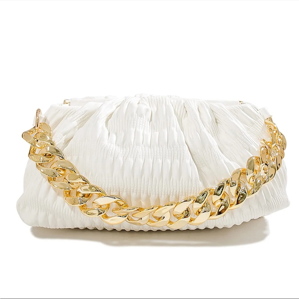 Designer shoulder bag ruched cluch purse /shoulder bag for women’s